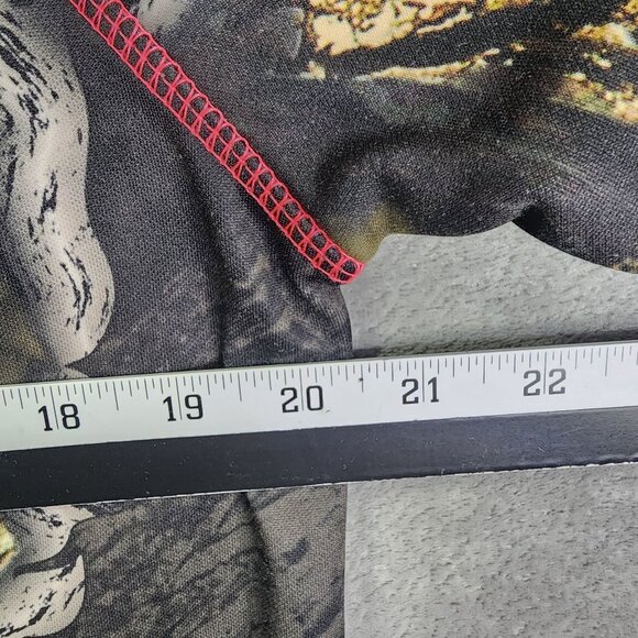 Womens Green Camo & Pink Mossy Oak Fleece Sweatshirt 1/4 Zip Long Sleeve Size L - Picture 6 of 8